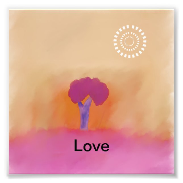 Baum der Liebe: hässlich abstrakte Landschaft Fotodruck (Vorne)
