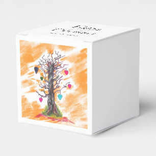 Baum der Liebe Orange Gefallen Geschenkschachtel