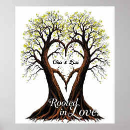 Baum der Liebe Romantische Naturkunst Poster
