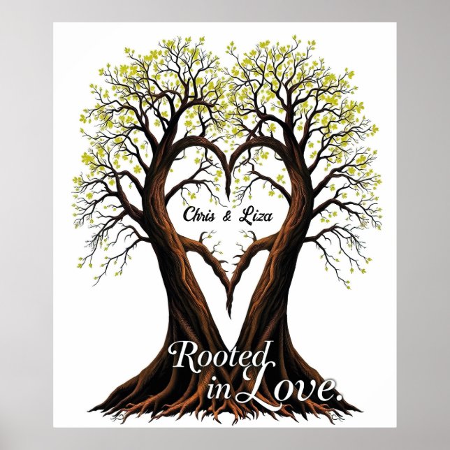 Baum der Liebe Romantische Naturkunst Poster (Vorne)