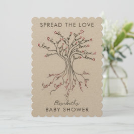 Baum der Liebe Sinnvolle Personalisierte Babydusch Einladung