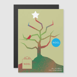 Baum der Weihnachtskarte Magnetkarte