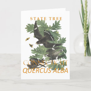 Baum des Connecticut-Gebiets Die Eiche der Charta Feiertagskarte