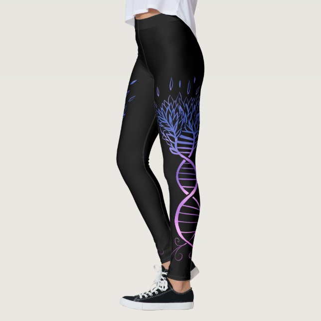 Baum des DNA-Strangs Genealogie Leggings (Links)