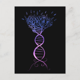 Baum des DNA-Strangs Genealogie Postkarte