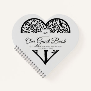 Baum des Gästebuches Hochzeitsszenario Notizbuch