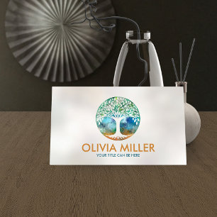 Baum des Lebens - Aquarell Visitenkarte