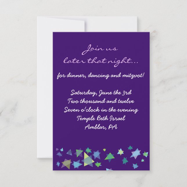 Baum des Lebens Bat Mitzvah Einladung Party Karte (Vorderseite)
