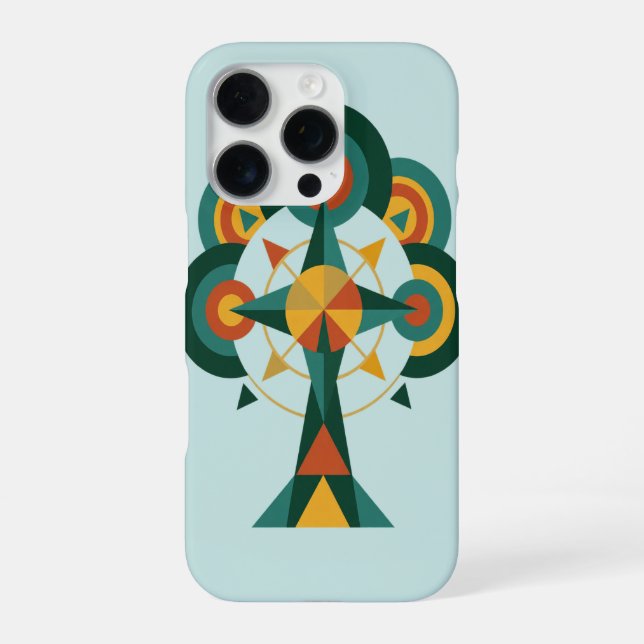 Baum des Lebens Boho-Mandala-Kunst iPhone 16 Pro Hülle (Rückseite)