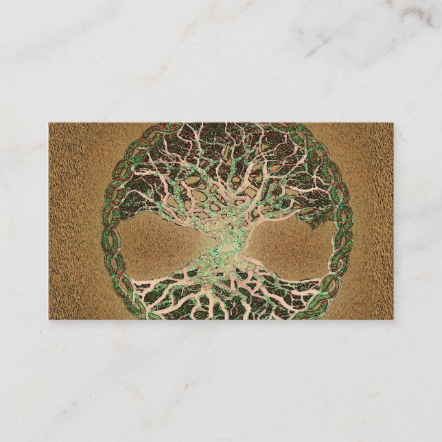 Baum des Lebens Brown Visitenkarte (Vorderseite)