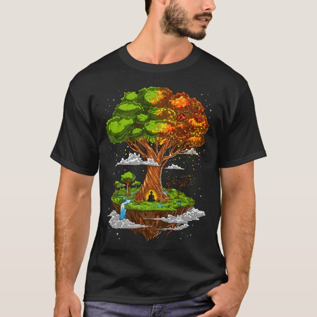 Baum des Lebens Buddha T-Shirt (Vorderseite)