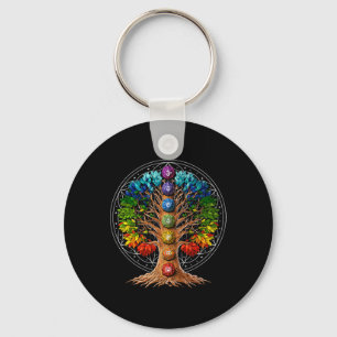 Baum des Lebens Chakra Symbole Zen Yoga Meditation Schlüsselanhänger