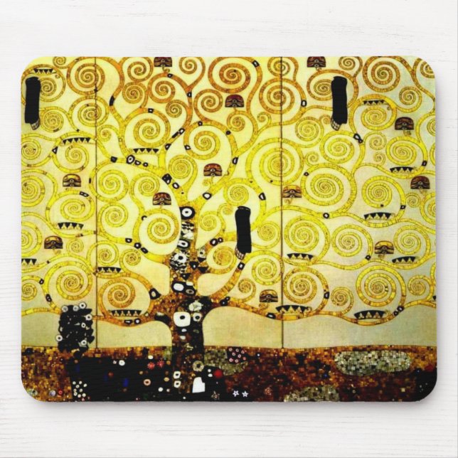 Baum des Lebens durch Version 2 Gustav Klimt Mousepad (Vorne)