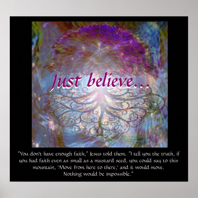 Baum des Lebens einfach glauben Poster (Vorne)