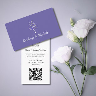 Baum des Lebens, Einfach Lila Psychic Berater Visitenkarte