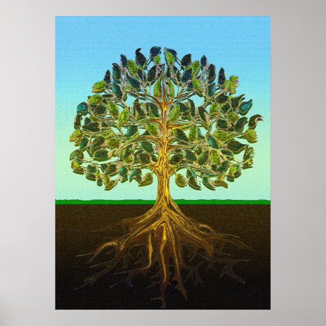 Baum des Lebens Einfache Lebensfreude Poster (Vorne)