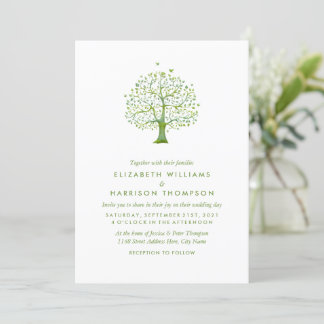 Baum des Lebens, Elegante Hochzeit Einladung