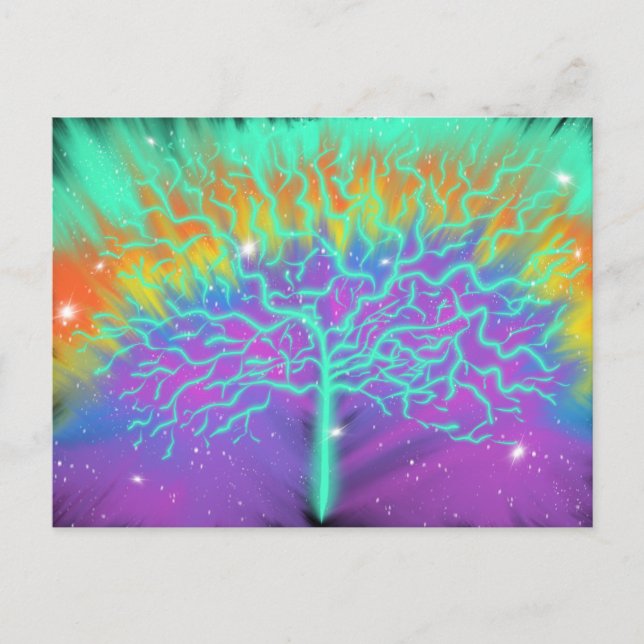 Baum des Lebens - farbiges Gebet Art. 6. Januar 20 Postkarte (Vorderseite)