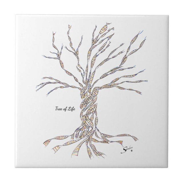 Baum des Lebens Fliese (Vorderseite)