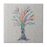 Baum des Lebens Graue Keramik Fliese<br><div class="desc">Diese dekorative Kachel zeichnet sich durch ein einzigartiges Design des Baumes des Lebens auf einem Hintergrund in Grautönen aus. Ursprünglich wurde es aus Mosaik hergestellt, wobei winzige Glasstücke in lebhaften Farben verwendet wurden. Bitte beachten Sie, dass der Hintergrund in verschiedenen Farbtönen gehalten ist und nicht nahtlos zusammenpassen wird, aber für...</div>