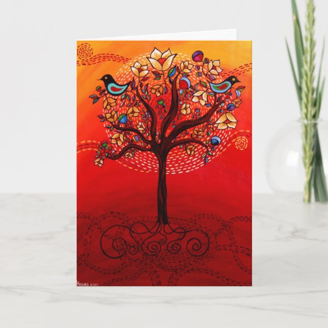 "Baum des Lebens" Gruß-Karte CatherineHayesArt Karte (Vorderseite)