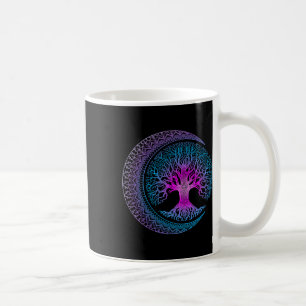 Baum des Lebens Halbmondphasen Mandala Yoga-Gesche Kaffeetasse