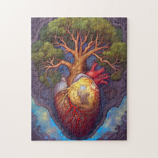 Baum des Lebens Herz-Surreale Natur Kunst (Vertikal)