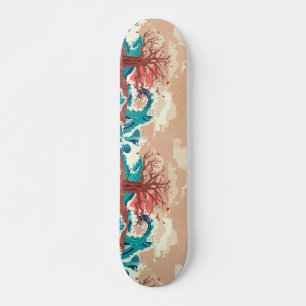 Baum des Lebens im Ozean Skateboard