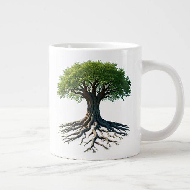 "Baum des Lebens" Jumbo-Tasse (Rechts)