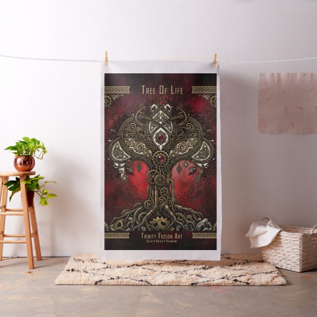 Baum des Lebens – keltischer gotischer Steampunk  Stoff (Beispiel)