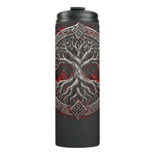 Baum des Lebens – keltisches Yggdrasil nordisches Thermosbecher