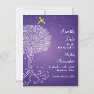 Baum des Lebens Lila Bat Mitzvah Save the Date