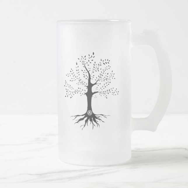 Baum des Lebens Mattglas Bierglas (Rechts)