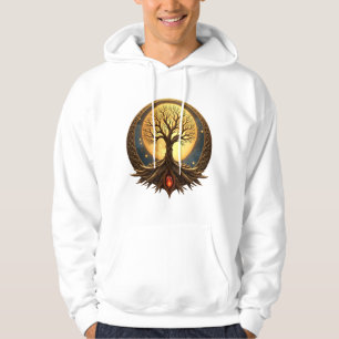 Baum des Lebens – Mondbeschienenes Erwachen Hoodie