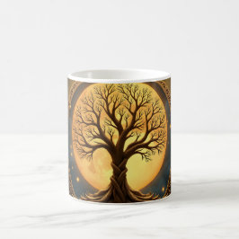 Baum des Lebens – Mondbeschienenes Erwachen Kaffeetasse