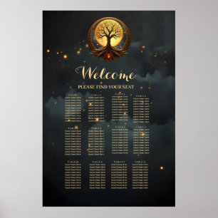 Baum des Lebens – Mondbeschienenes Erwachen Poster