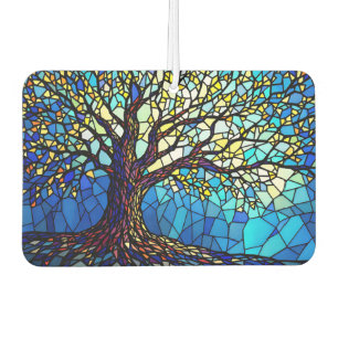 Baum des Lebens Mosaik aus zersplittertem Glas Autolufterfrischer