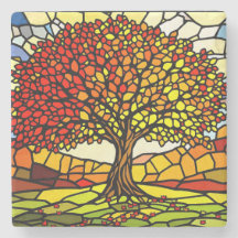 Baum des Lebens – Mosaik aus zersplittertem Glas i