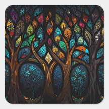 Baum des Lebens Mosaikfarbene Blätter aus festem G