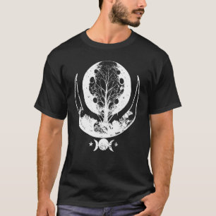 Baum Des Lebens Okkult Mondphasen Astrologie Gothi T-Shirt