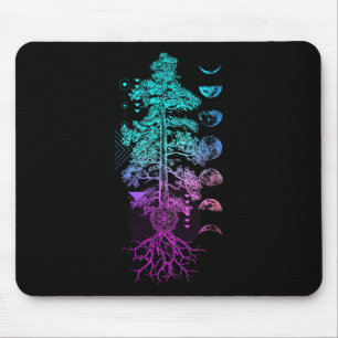 Baum des Lebens Phasen des Mondes Yoga Chakra Gesc Mousepad