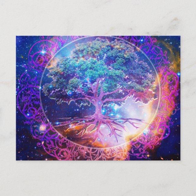 Baum des Lebens Postkarte (Vorderseite)
