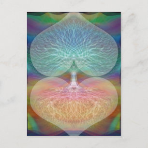 Baum des Lebens Regenbogenherzen Postkarte