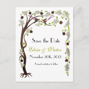 Baum des Lebens Save the Date, vertikal Date