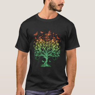 Baum des Lebens Schmetterling Natur Überbehalt T-Shirt
