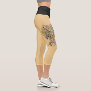 Baum des Lebens - Spiralen Blätter Früchte 1 Capri Leggings