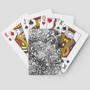 Baum des Lebens - Spiralen Blätter Grunge Stil 1 Spielkarten