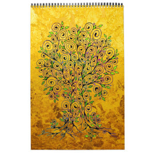 Baum des Lebens - Spiralen Blätter Obst 1 Kalender