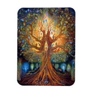 Baum des Lebens surreale Natur Kunst Magnet
