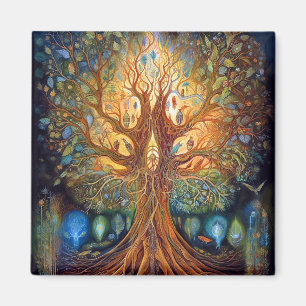 Baum des Lebens surreale Natur Kunst Magnet